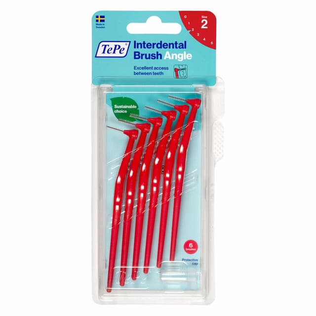 TePe Angle Cepillo Interdental Rojo 0,5 mm – Pack de 6 unidades