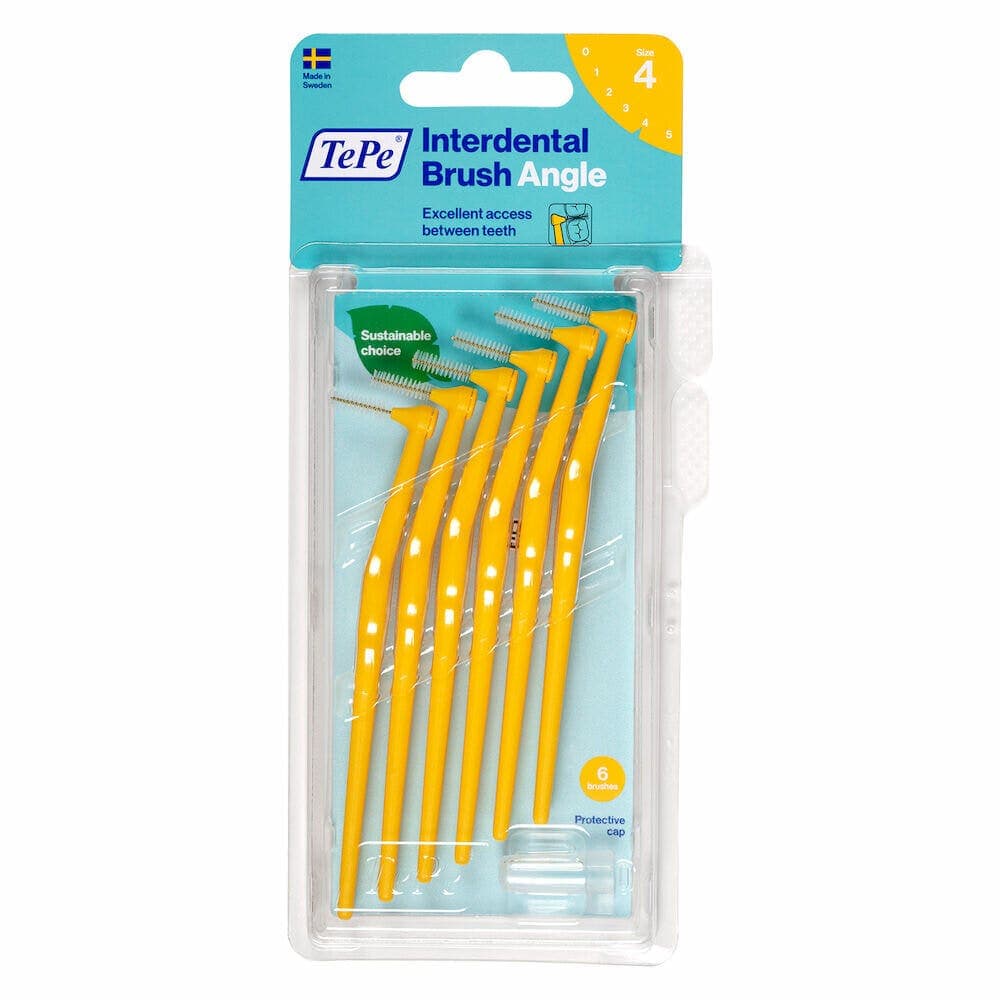 TePe Angle Cepillo Interdental Amarillo 0,7 mm – Pack de 6 unidades