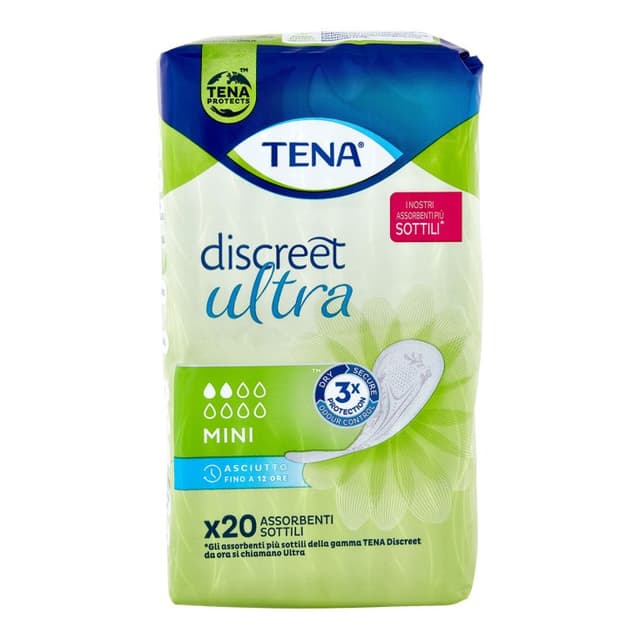 Tena Lady Discreet Mini – Protectores para incontinencia femenina ligera