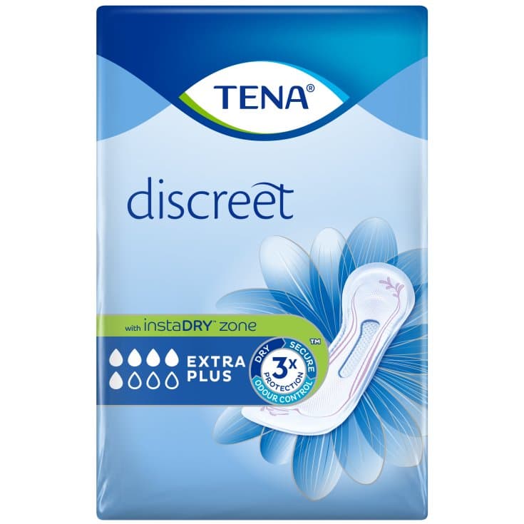 TENA Discreet Extra Plus – Protectores para incontinencia, 16 unidades