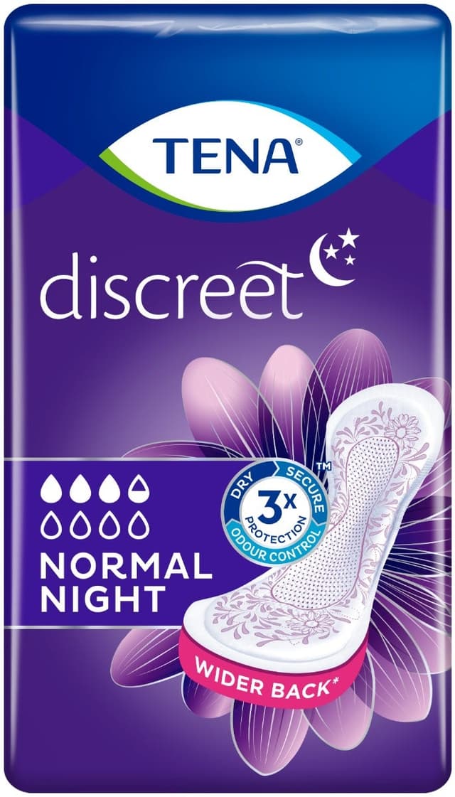 TENA Discreet Normal Night – Protectores nocturnos, 10 unidades