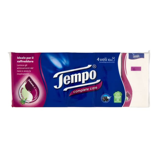 Tempo Complete Care – Papel higiénico, 10 rollos de 9 hojas
