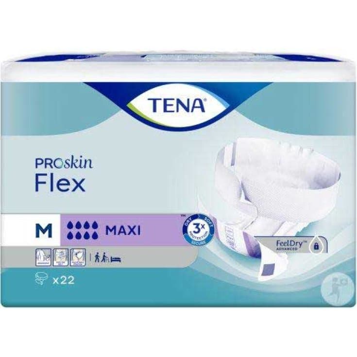 TENA Flex Maxi – Pañales de braguita talla M, 22 unidades