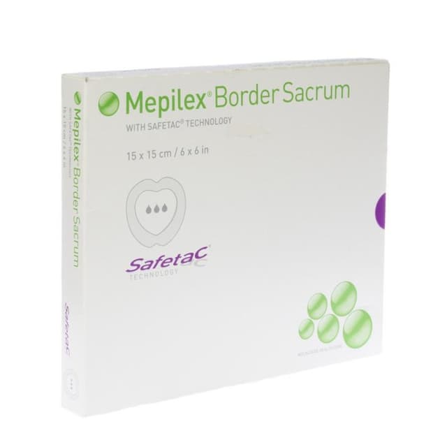 Mepilex Border Sacrum – 15×15 cm, 5 unidades