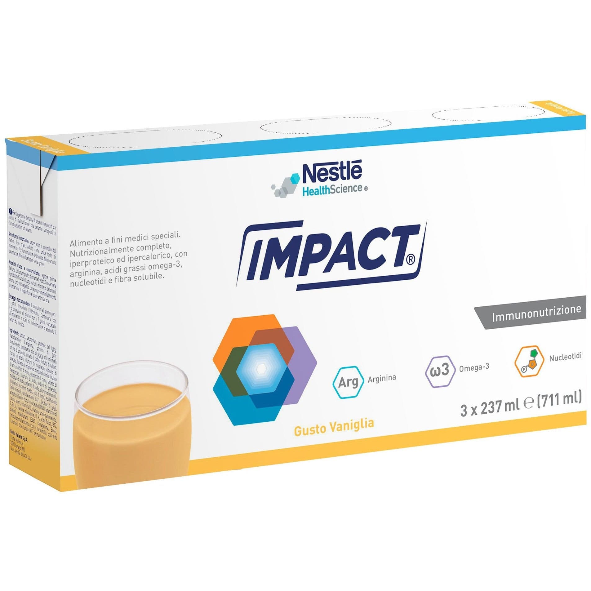 L-Arginina + Omega-3 – 3 × 237 ml | IMPACT ORAL Vainilla
