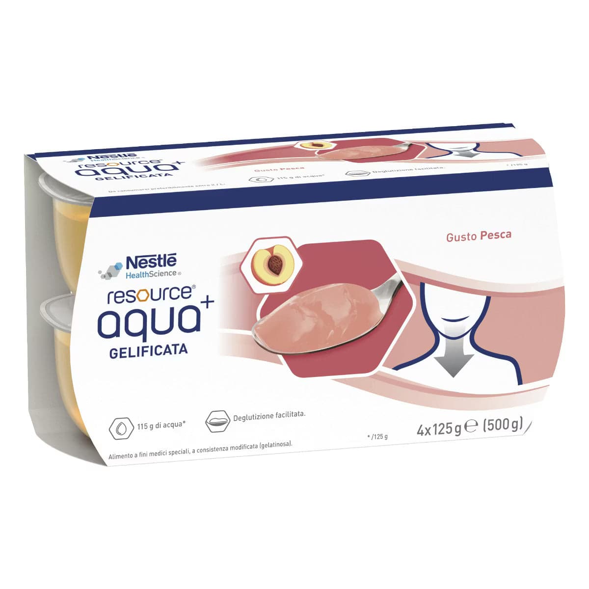 Resource Aqua+ Melocotón – 4 x 125 g