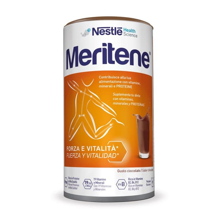Meritene Chocolate – Vitamina B6 0,80 mg + Hierro – 270 g en polvo