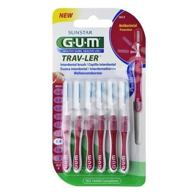GUM TRAVLER 1612 Cepillos interdentales 1,4 mm – 6 unidades