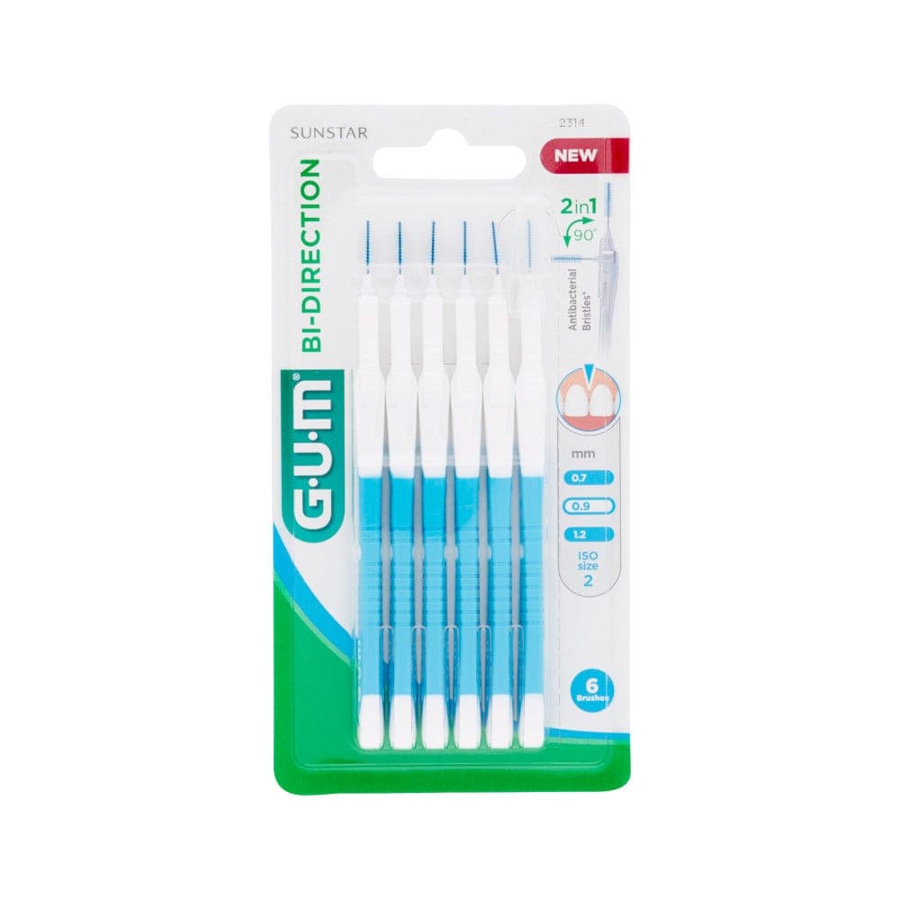 GUM BI-DIRECTIONAL Cepillo de Dientes Microfino – 1 unidad