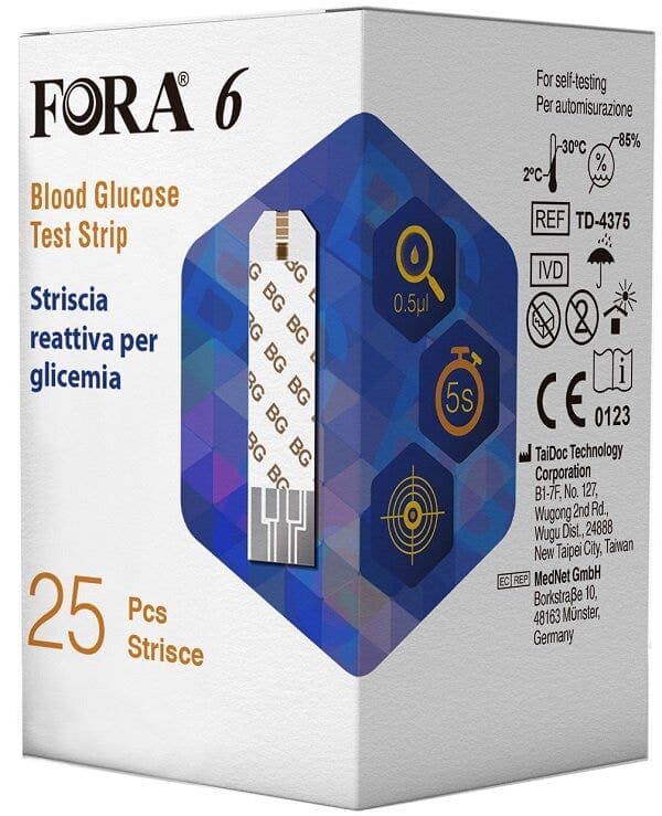 Fora 6 Connect Glucemia – 25 tiras reactivas