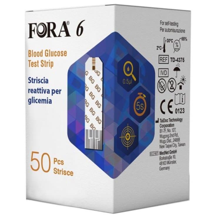 Fora 6 Tiras reactivas de glucemia – 50 unidades