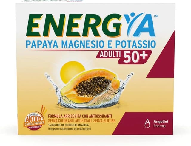 Magnesio 150 mg + Potasio – 14 sobres | Energya Papaya Mag Potassium 50+