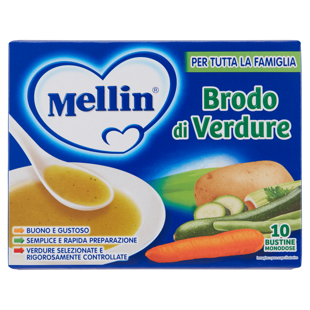 Mellin Caldo de Verduras – 10 x 8 g sobres