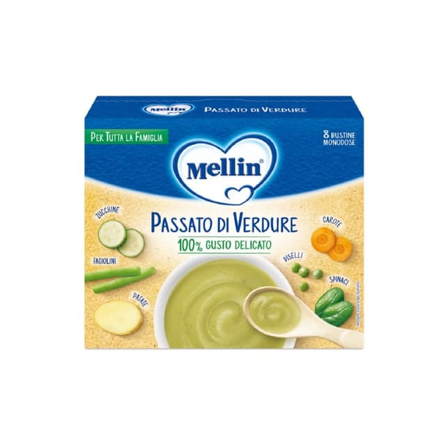 Mellin Passato Verduras – 8 sobres de 8 g