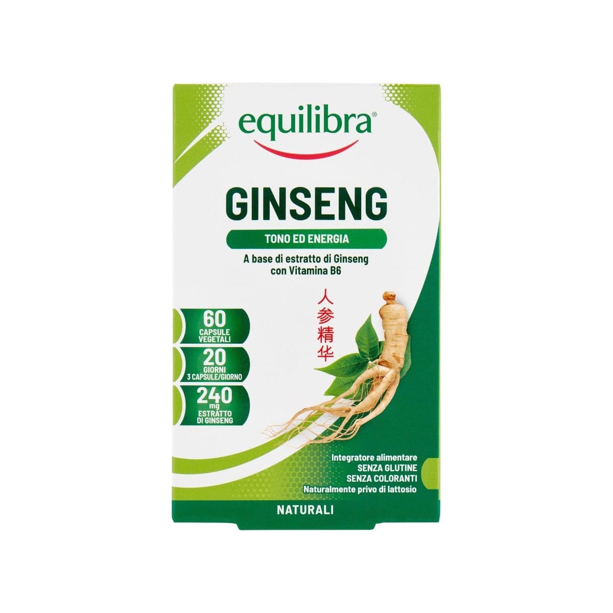 Equilibra Ginseng – 60 perlas, 19,2 g