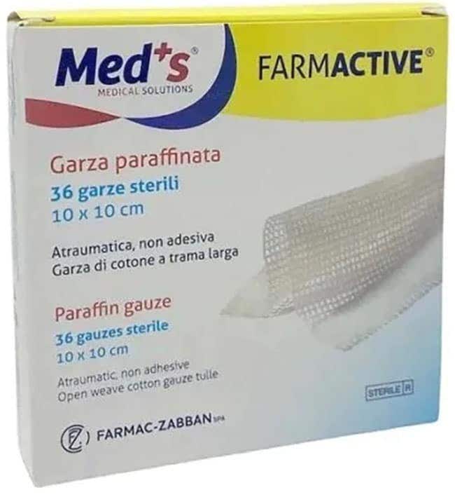 Meds Farmactive Compresas de Gasa con Parafina – 10×10 cm