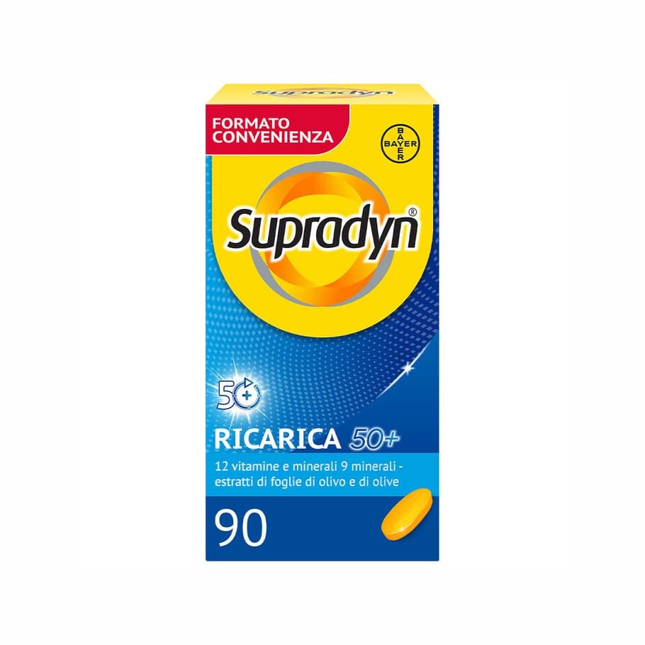 Vitaminas + Minerales – 90 comprimidos con película | Supradyn Ricarica 50+