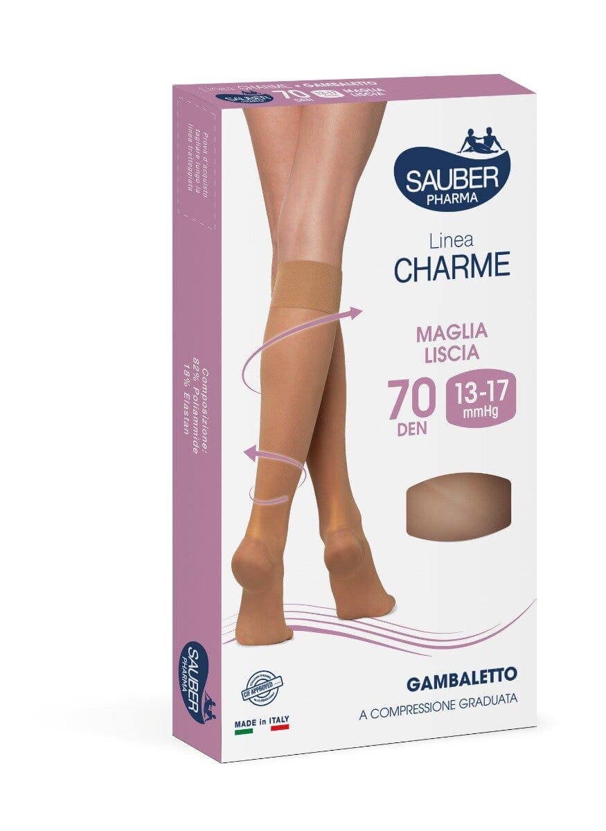 SAUBER-70 Media de Compresión – Talla 2, Beige
