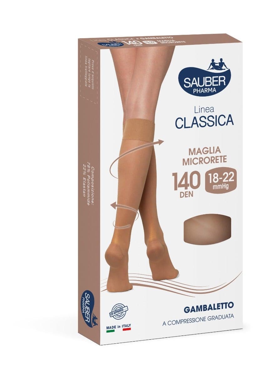 SAUBER-140 Media de Compresión – Talla 3, Beige