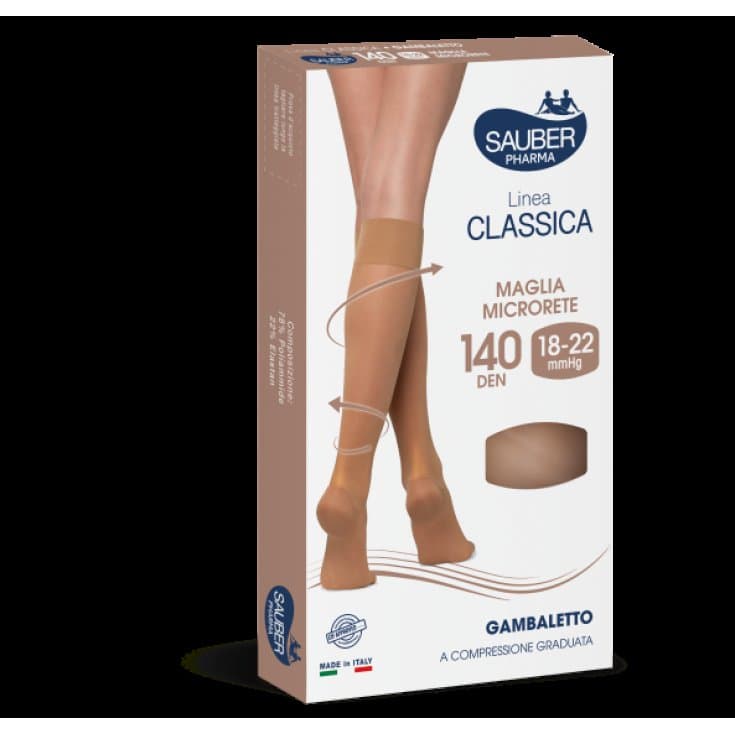 SAUBER-140 Media de Compresión – Talla 4, Beige