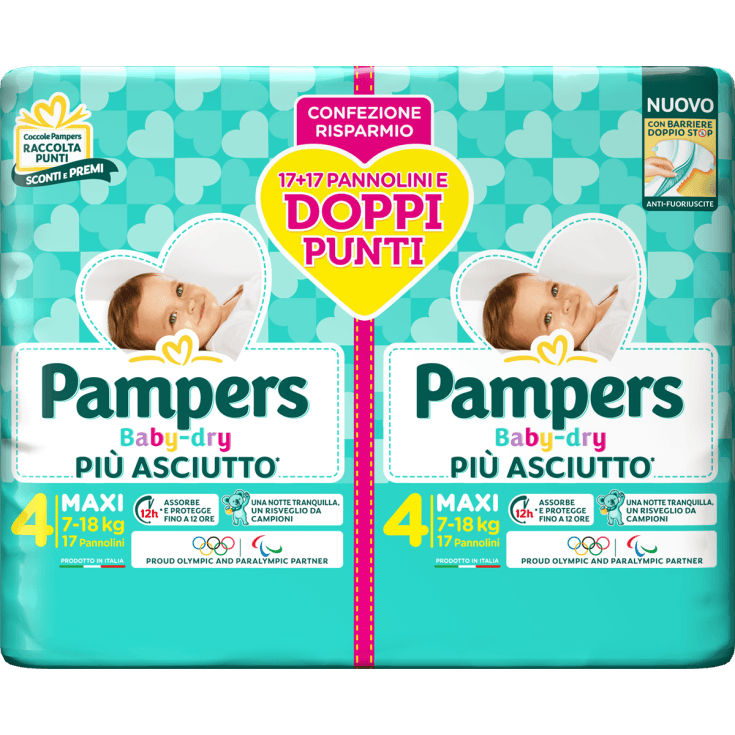 Pampers Baby-Dry Duo Pañales Maxi Talla 4 – 34 unidades