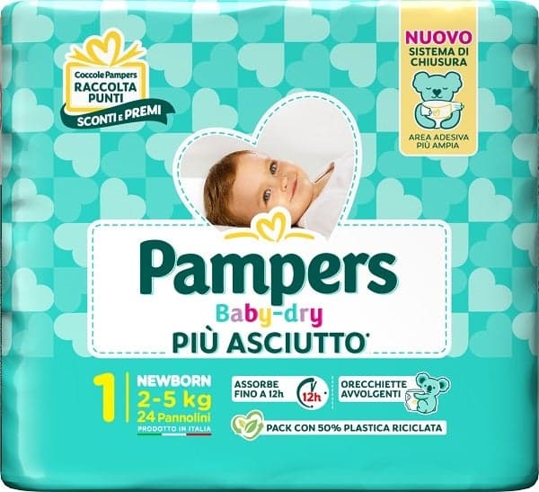 Pampers Baby-Dry Newborn – 24 pañales