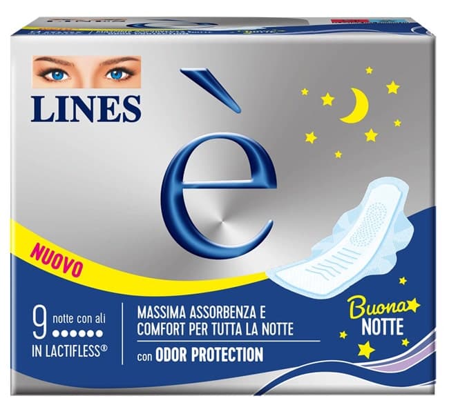 LINES É Notte – Compresas de noche – 9 unidades