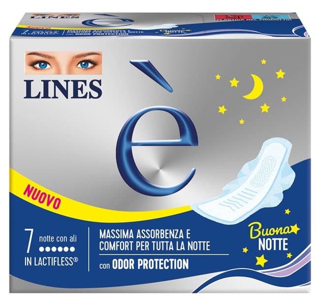 LINES É Notte Double – Compresas de noche – 7 unidades