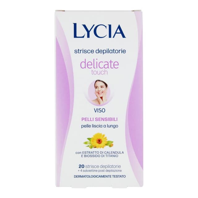 Lycia Tiras de Cera Fría Faciales Delicate – Pack de 12 unidades