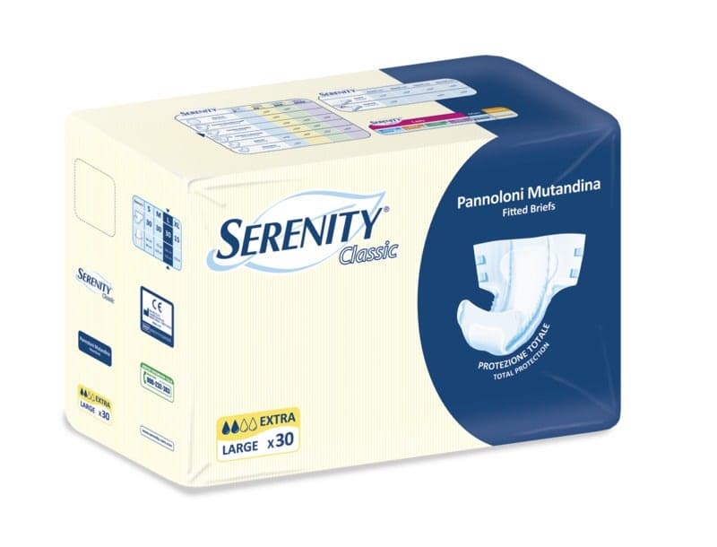 Serenity Classic Pañal de Incontinencia Extra Large – 30 unidades
