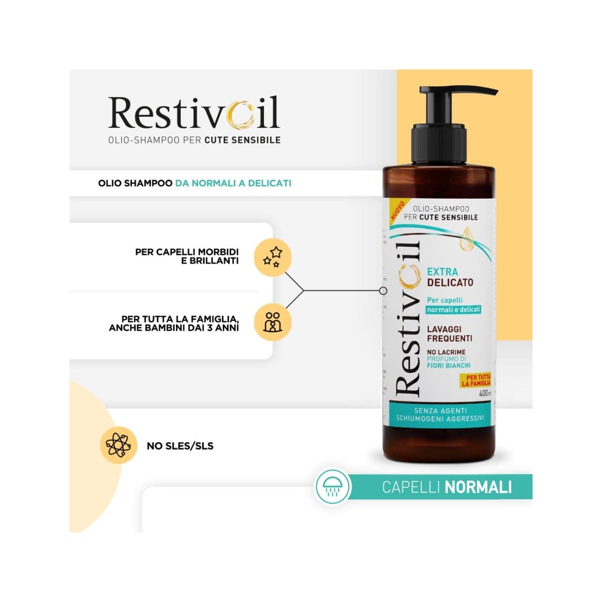 Restivoil Extra Delicato Champú Extra Suave – 400 ml