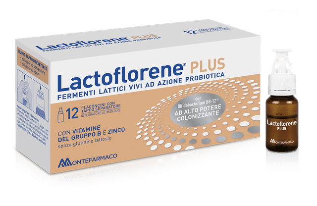 Probióticos con bacterias lácticas – 12 ampollas de 10 ml | Lactoflorene Plus
