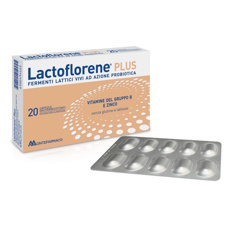 Probióticos con bacterias lácticas – 20 cápsulas | Lactoflorene Plus