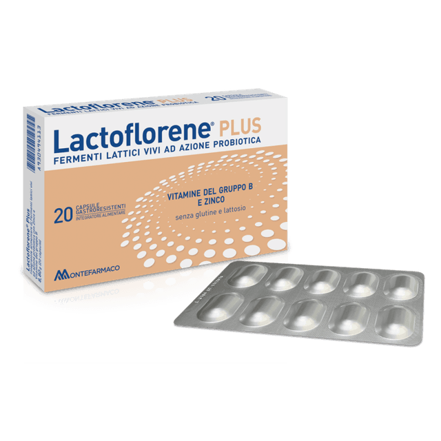 Probióticos con bacterias lácticas – 20 cápsulas | Lactoflorene Plus