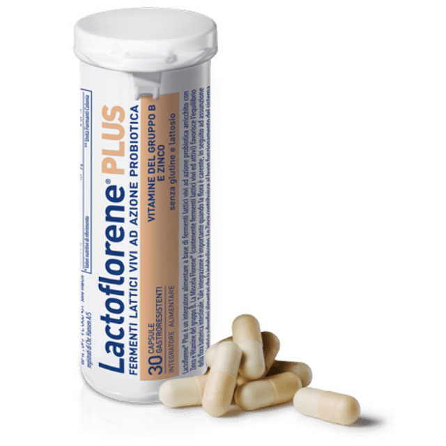 Probióticos con bacterias lácticas – 30 cápsulas | Lactoflorene Plus