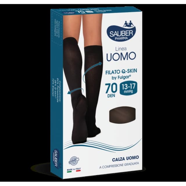 Sauber Q-Skin Medias de Compresión 70D – Talla G, Azul
