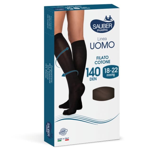 Sauber Media de Compresión Algodón 140D Talla M Azul