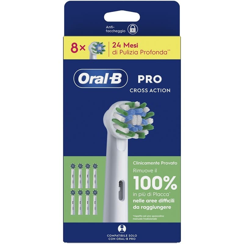 Oral-B CrossAction Recambios de Cepillo – Pack de 8 unidades