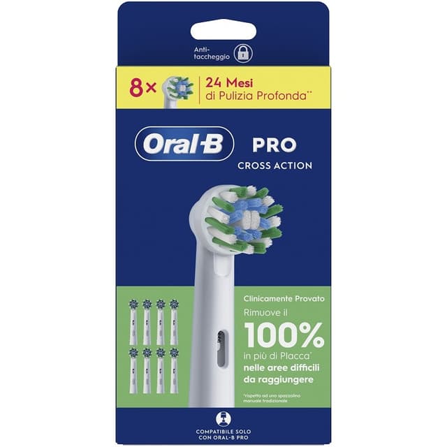 Oral-B CrossAction Recambios de Cepillo – Pack de 8 unidades