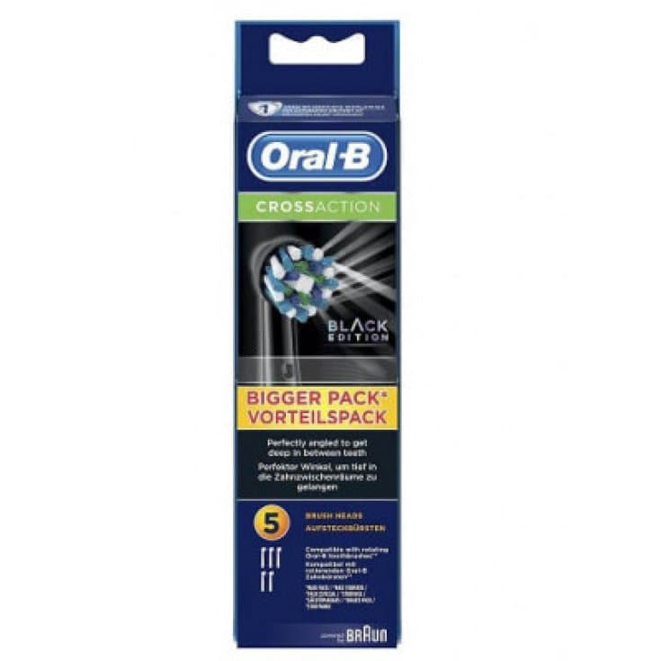 Oral-B Cabezales Cross Action Black – pack de 5 unidades