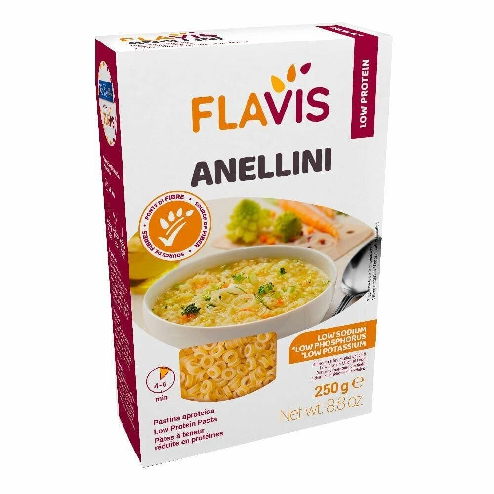 Flavis Anellini – Pasta sin gluten en forma de anillos, 250 g