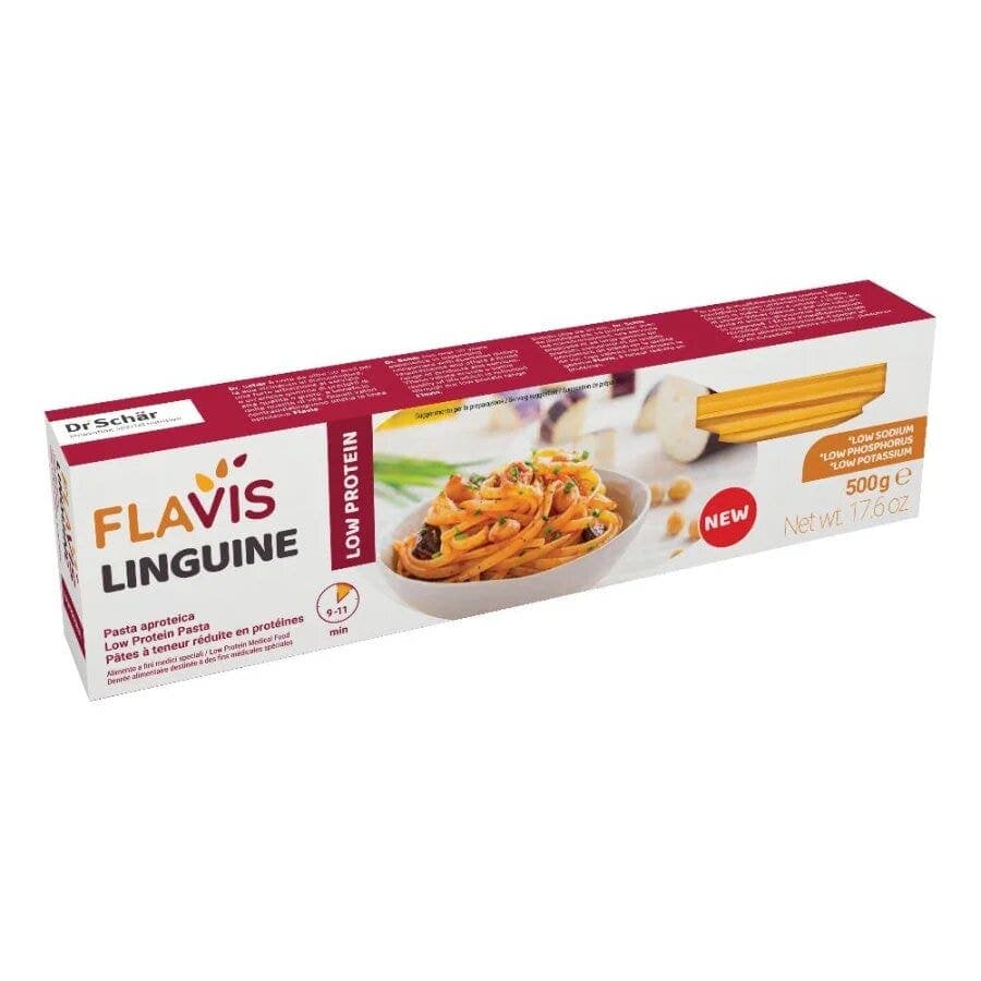 Flavis Linguine – 500 g Pasta baja en proteínas