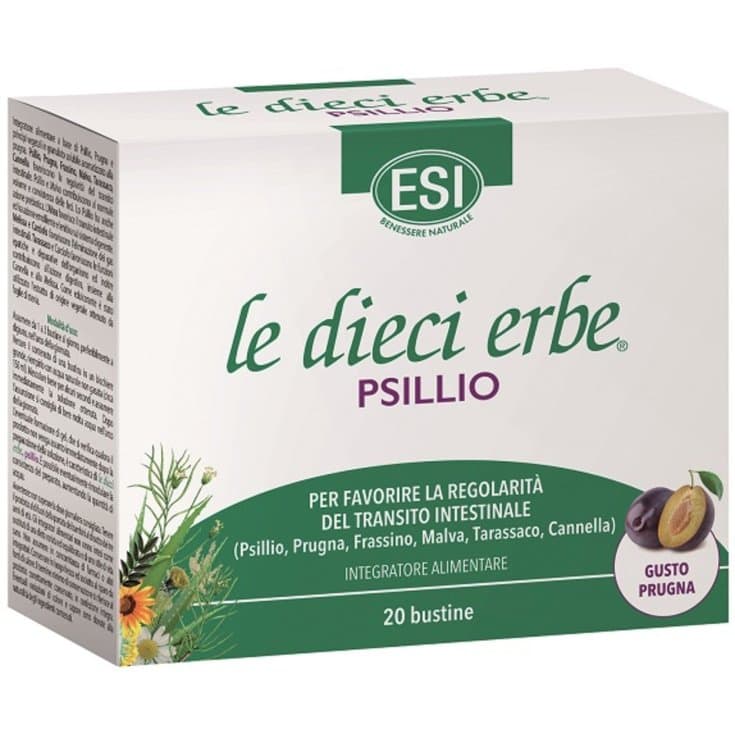 ESI Le Dieci Erbe Cáscara de psyllium 4,1 g – 20 sobres