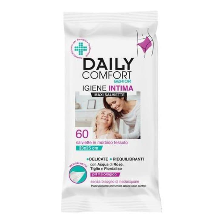 Daily Comfort Senior – 60 toallitas maxi para higiene íntima
