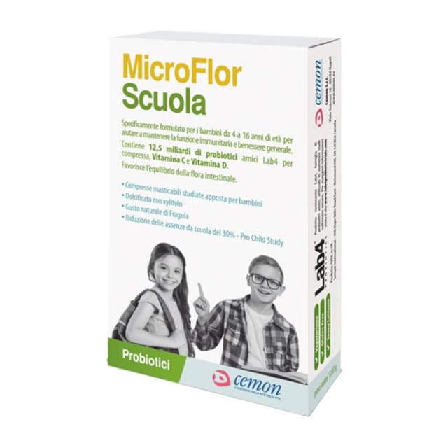 Microflor Scuola – 30 comprimidos masticables