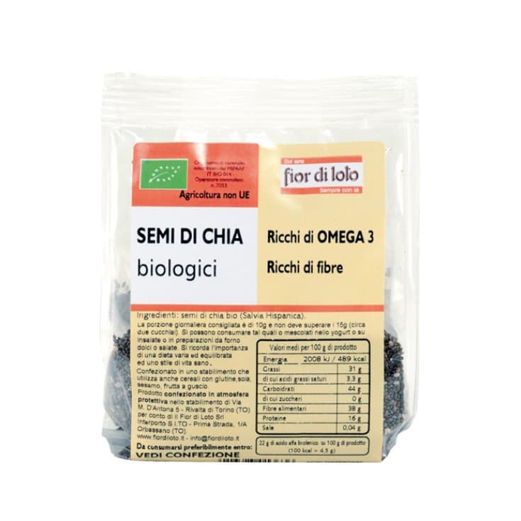 Semillas de Chía Ecológicas – 150 g | Fior di Loto
