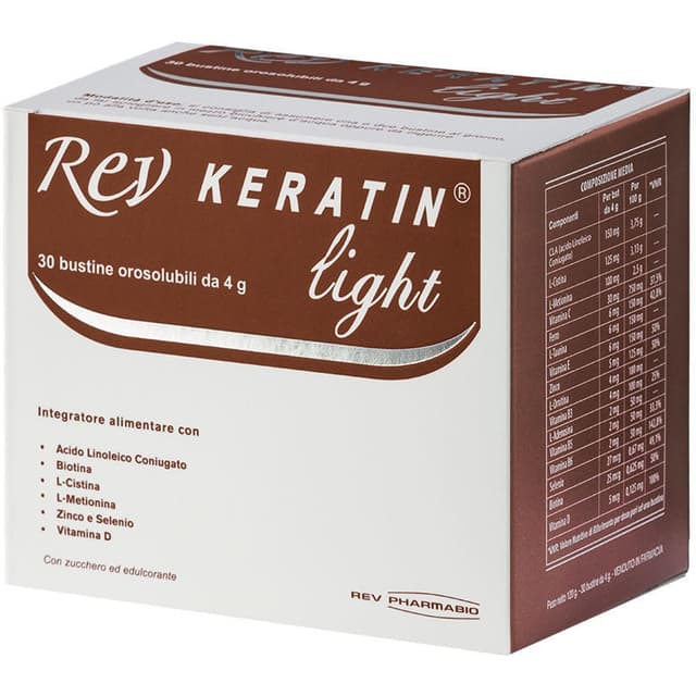 REV Keratin Light Sobres – 30 unidades de 120 g