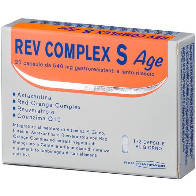 Multivitaminas + Minerales – 20 cápsulas | REV Complex S Age