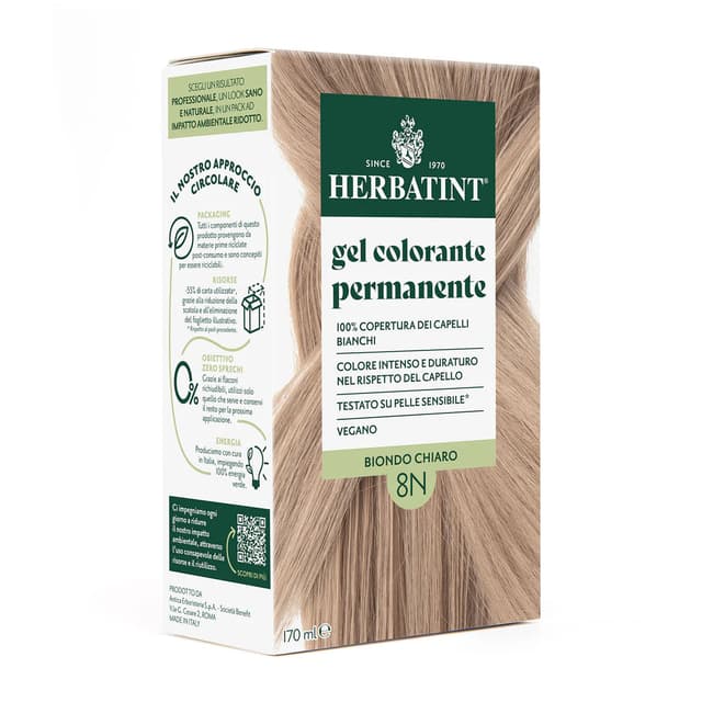 Herbatint 8N Rubio Claro – 170 ml de tinte capilar