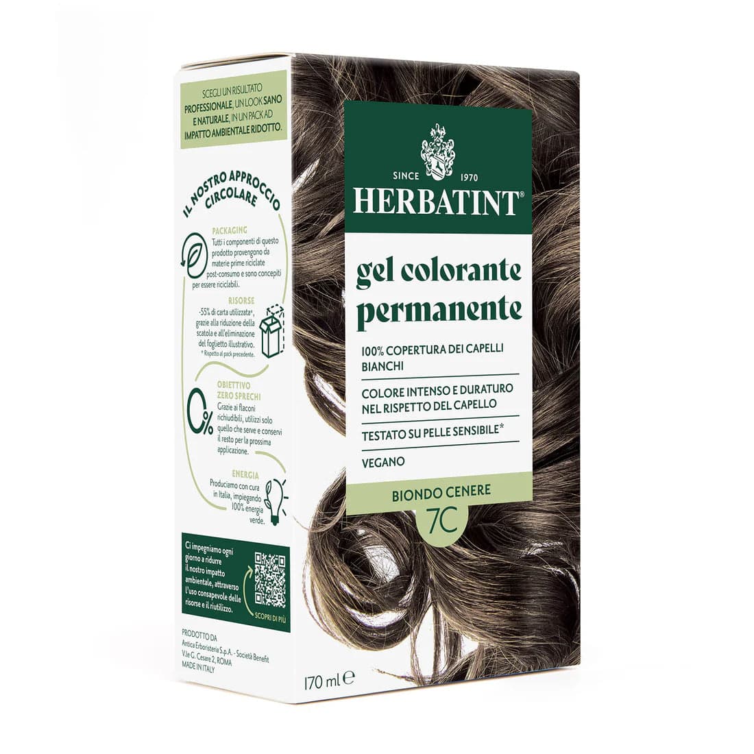 Herbatint 7C Rubio Ceniza – 170 ml de tinte capilar
